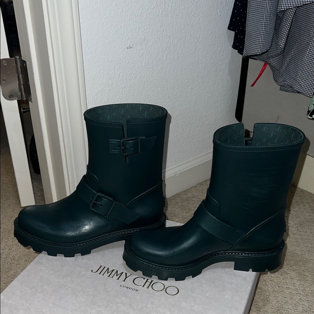 Jimmy Choo Teal Winter Boots